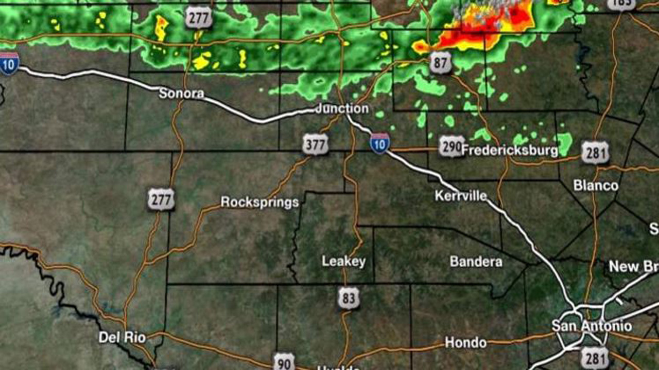 Storms heading South toward Texas Hill Country
