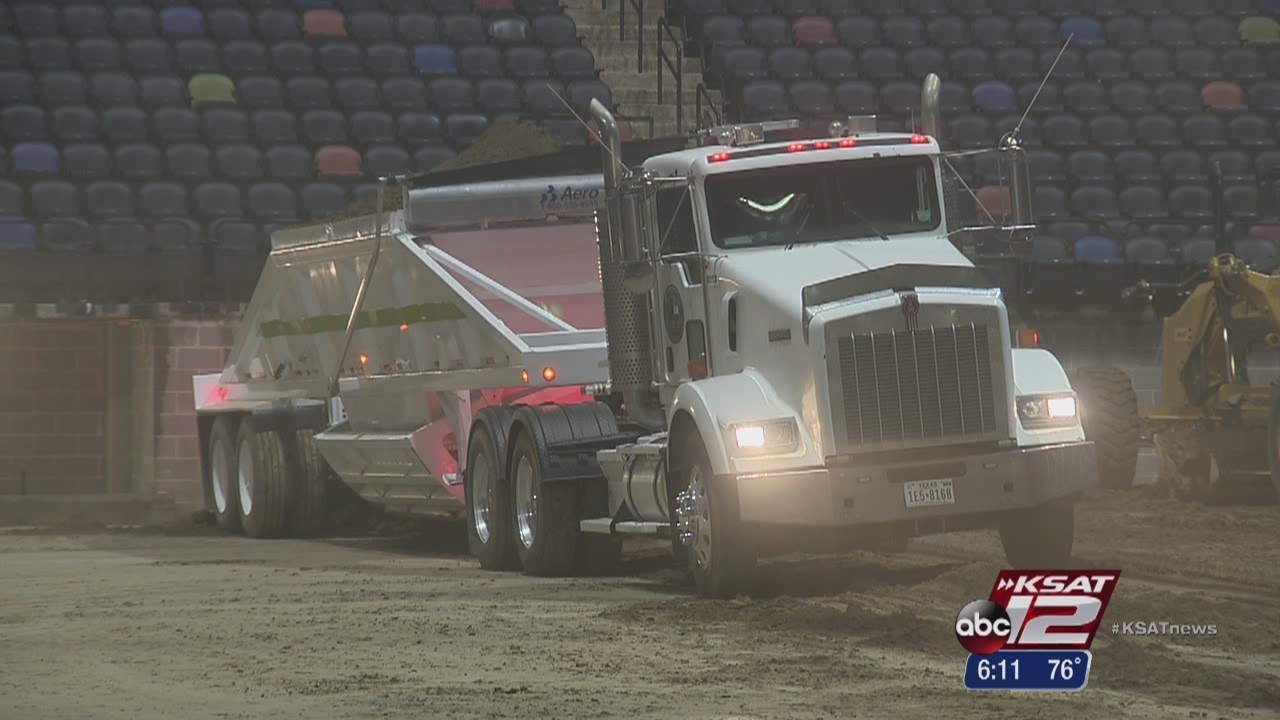 Rodeo dirt fills AT&T Center arena