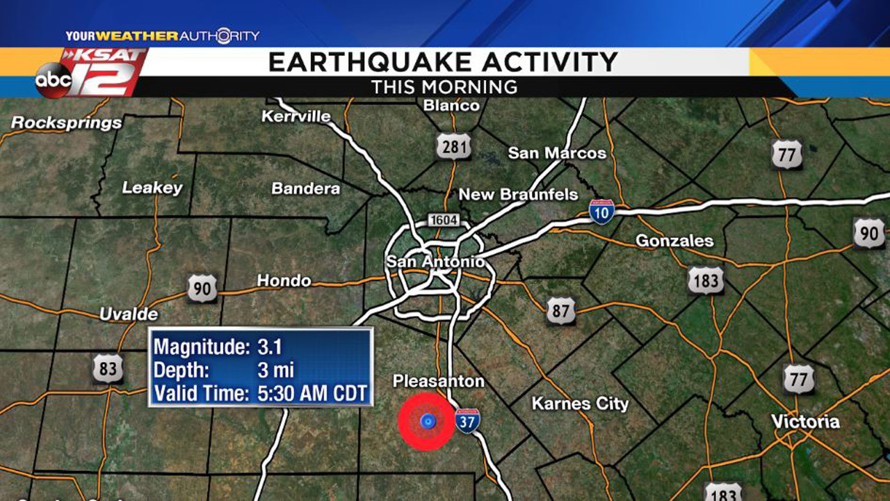 USGS 3.1 magnitude earthquake reported south of Jourdanton